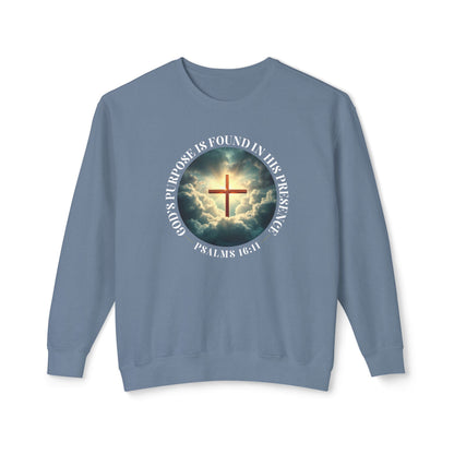 God's Purpose Psalms 16:11 Crewneck Sweatshirt — Inspirational Faith Quote