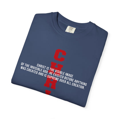 CHRIST the visible image of the invisible God Cotton T-shirt — Faith-Based Christian Tee