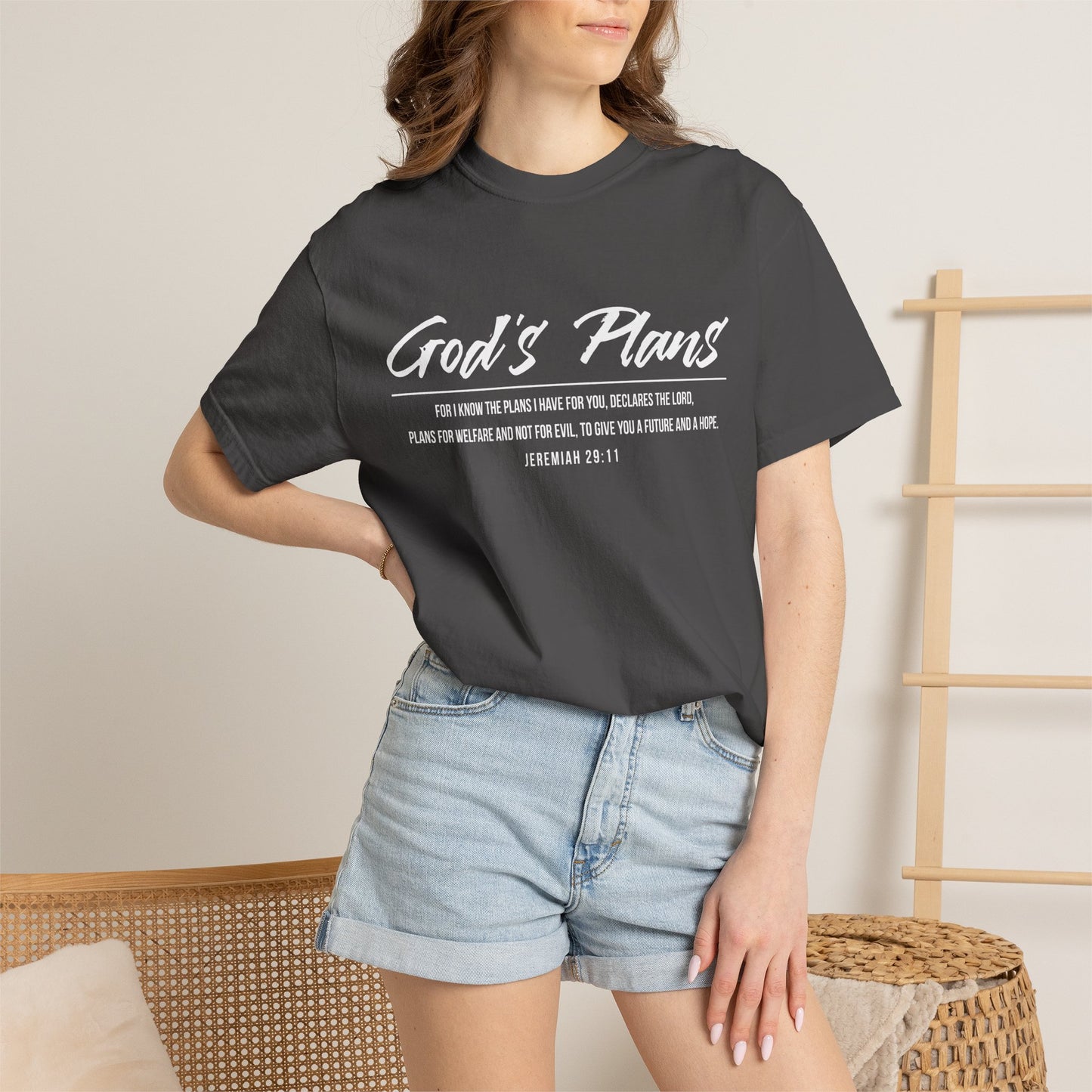 Jeremiah 29:11 'God's Plans 100% Cotton T-Shirt — Inspirational Faith Tee