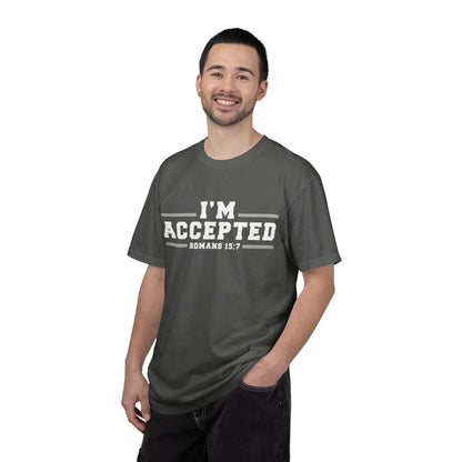 I'm Accepted "Romans 15:7" Cotton T-Shirt — Faith-Inspired Christian Tee