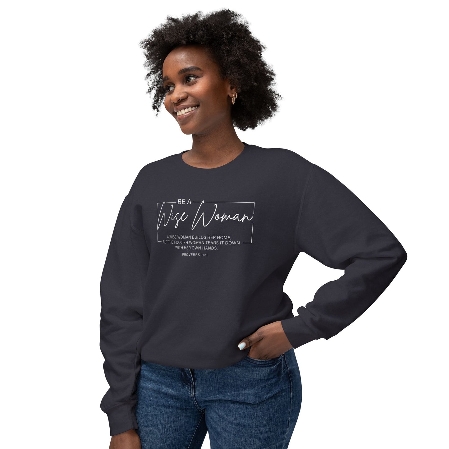 Wise Woman Proverbs 14:1 100% Cotton Long Sleeve T-Shirt — Christian Inspirational Tee