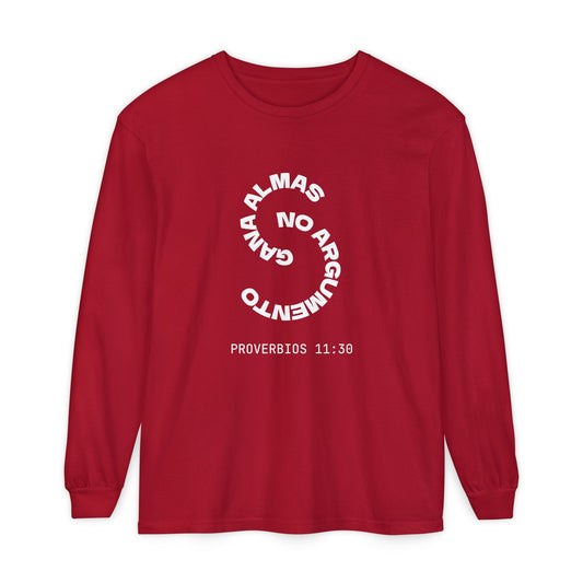 Proverbs 11:30 "Gana Almas" 100% Cotton Long Sleeve Tee