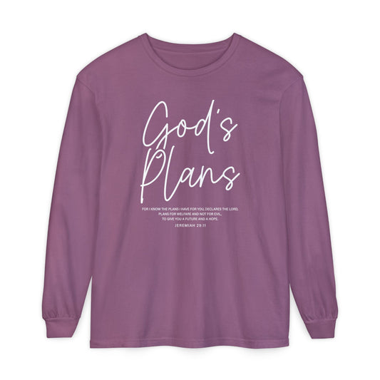 God's Plans Jeremiah 29:11 100% Cotton Long Sleeve