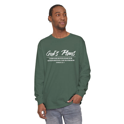 Jeremiah 29:11 'God's Plans' Long Sleeve T-Shirt — Inspirational Christian Faith Tee