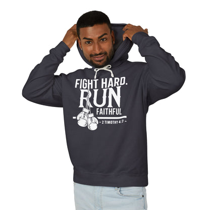Fight Hard 2 Timothy 4:7 Long Sleeve T‑Shirt — Inspirational Christian Scripture  Faith-Based Christian Hoodie