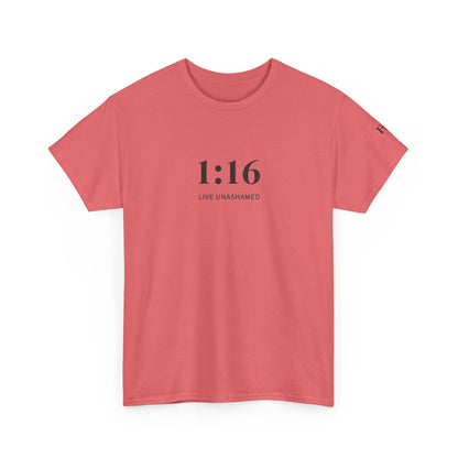 1:16 Live Unashamed Faithful Christian T-Shirt