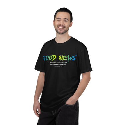 Good News Colossians 1:6 Cotton T-Shirt — Religious Faith Scripture Tee