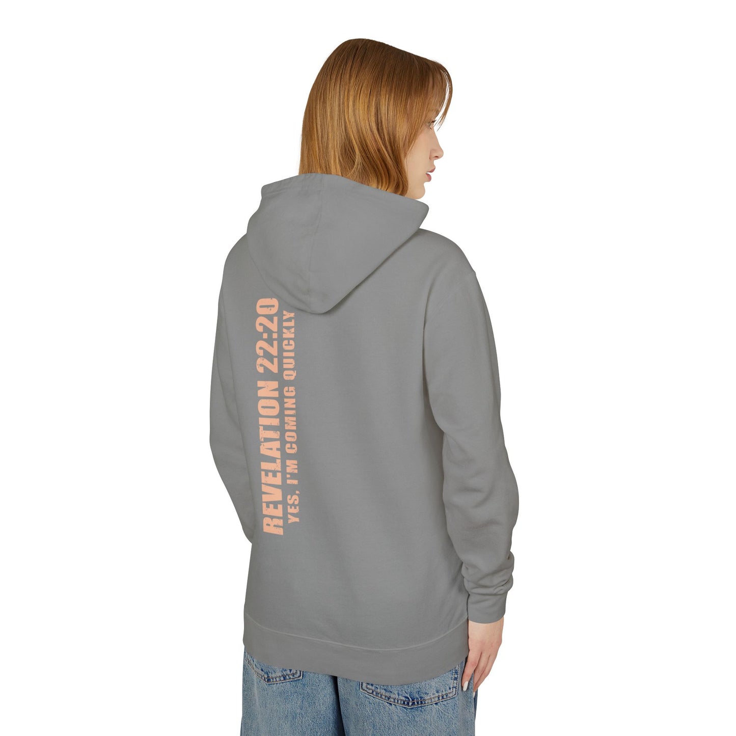 Revelation 22:20 Cotton Hoodie — Bible Verse Inspirational Hooded Sweatshirt