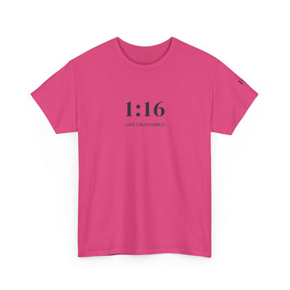 1:16 Live Unashamed Faithful Christian T-Shirt