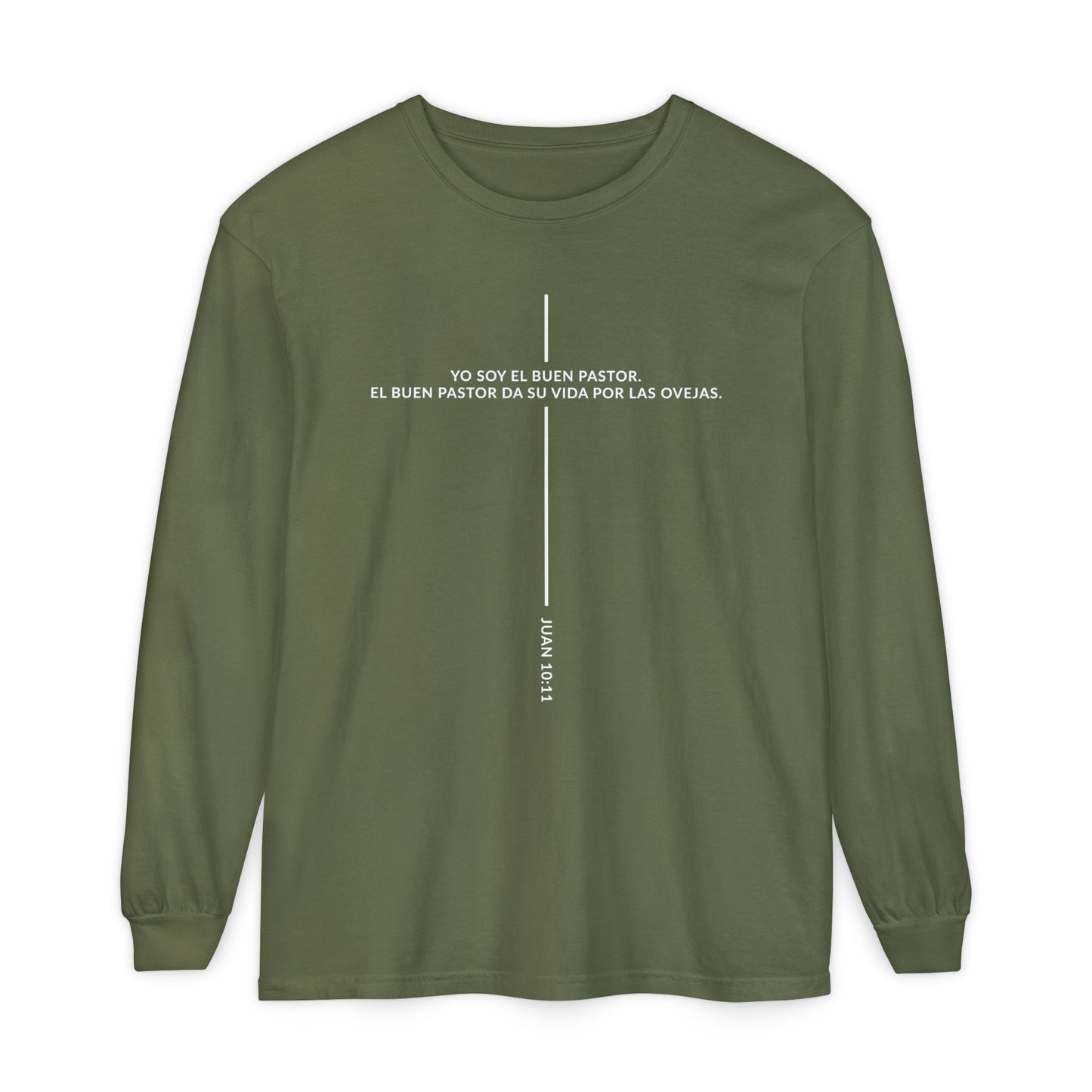 Buen Pastor T-shirt — Juan 10:11 'Yo Soy el Buen Pastor' Christian Long Sleeve Tee