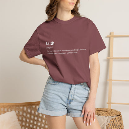 Faith Definition 100% Cotton T-Shirt — Inspirational Scripture Tee