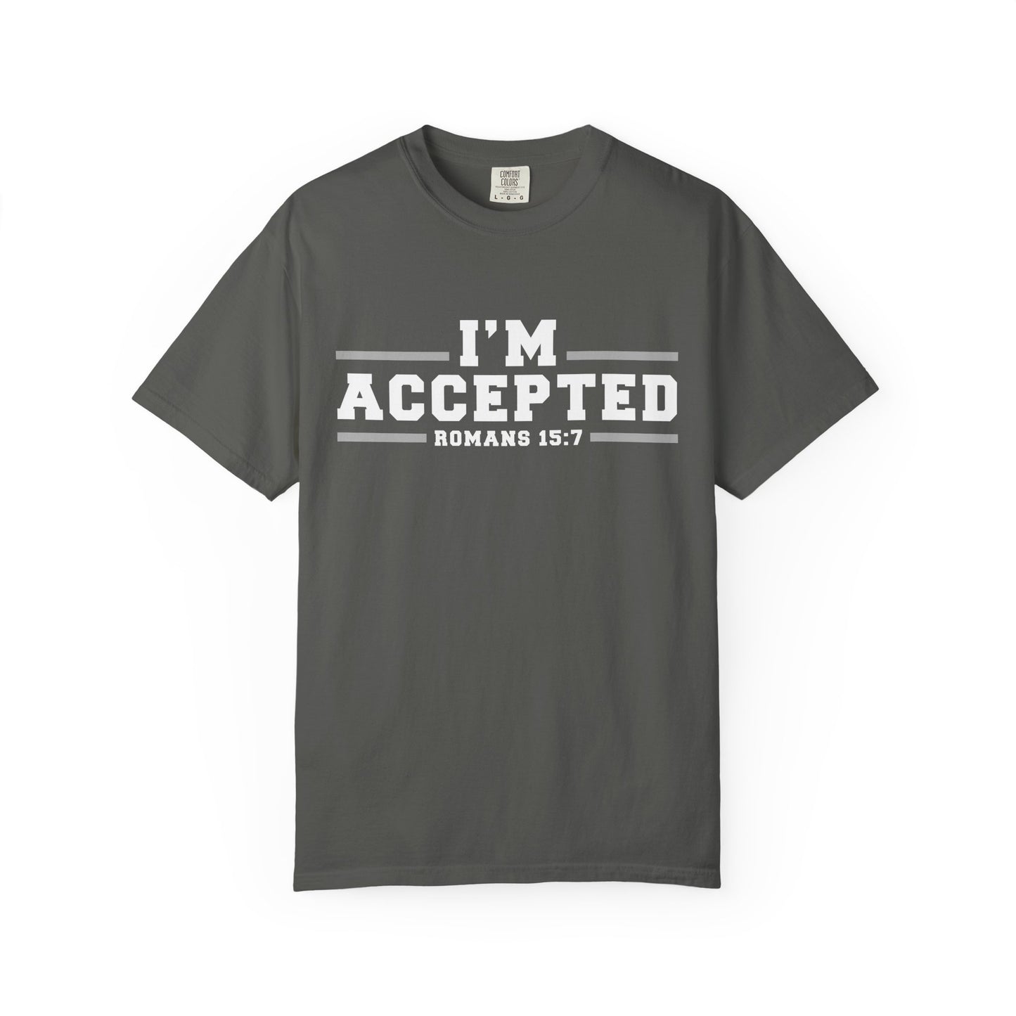 I'm Accepted "Romans 15:7" Cotton T-Shirt — Faith-Inspired Christian Tee