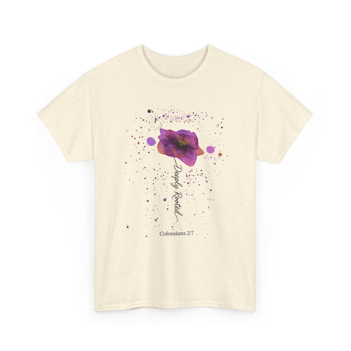 Colossians 2:7 Floral Faith T-Shirt