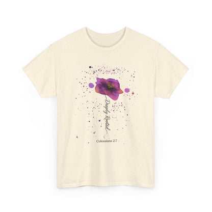 Colossians 2:7 Floral Faith T-Shirt