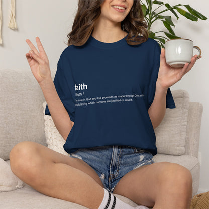 Faith Definition 100% Cotton T-Shirt — Inspirational Scripture Tee