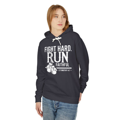 Fight Hard 2 Timothy 4:7 Long Sleeve T‑Shirt — Inspirational Christian Scripture  Faith-Based Christian Hoodie