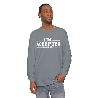 I'm Accepted — Romans 15:7 Graphic long sleeve-Shirt