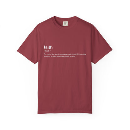 Faith Definition 100% Cotton T-Shirt — Inspirational Scripture Tee