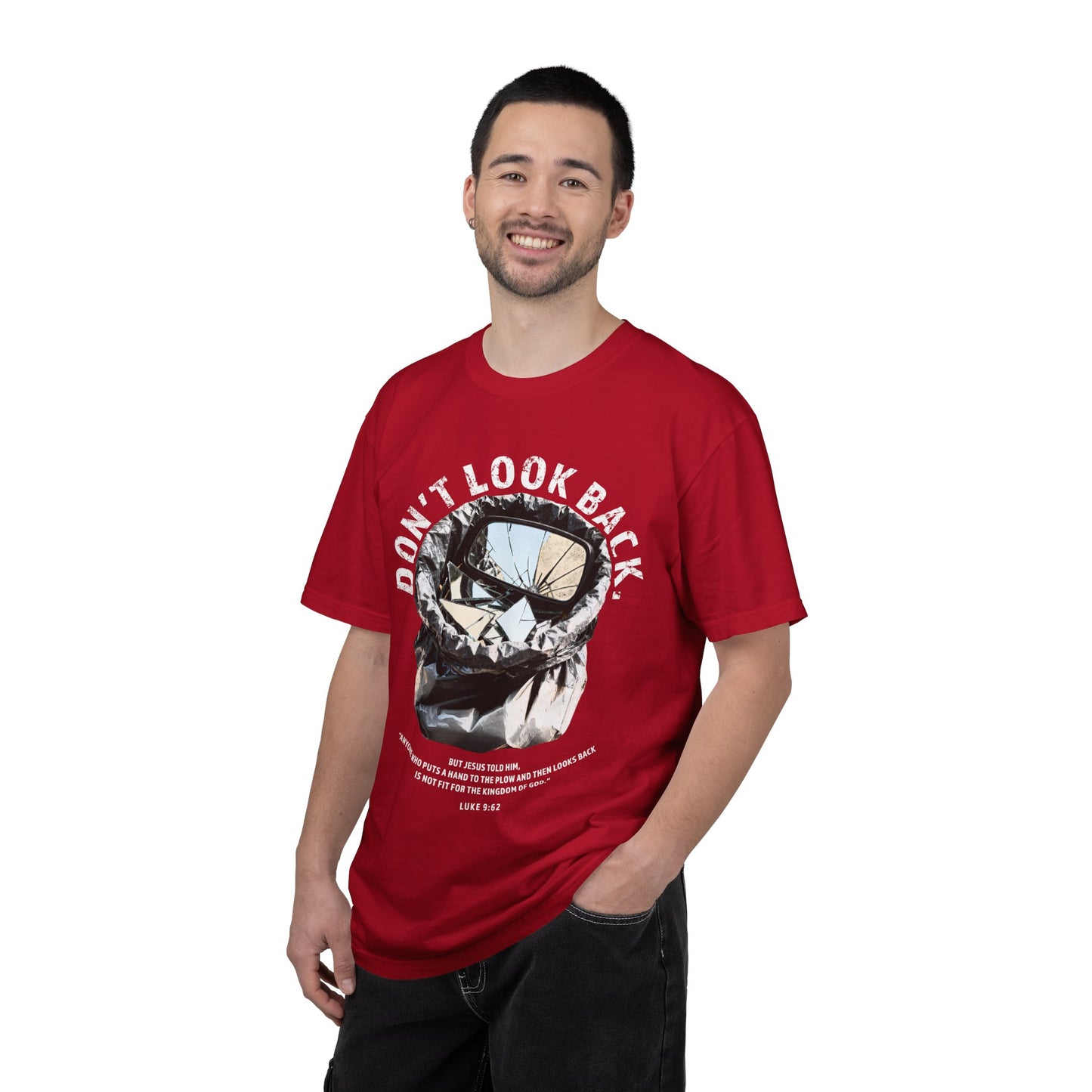 Don't Look Back Luke 9:62 T-Shirt — Inspirational Bible Verse Tee