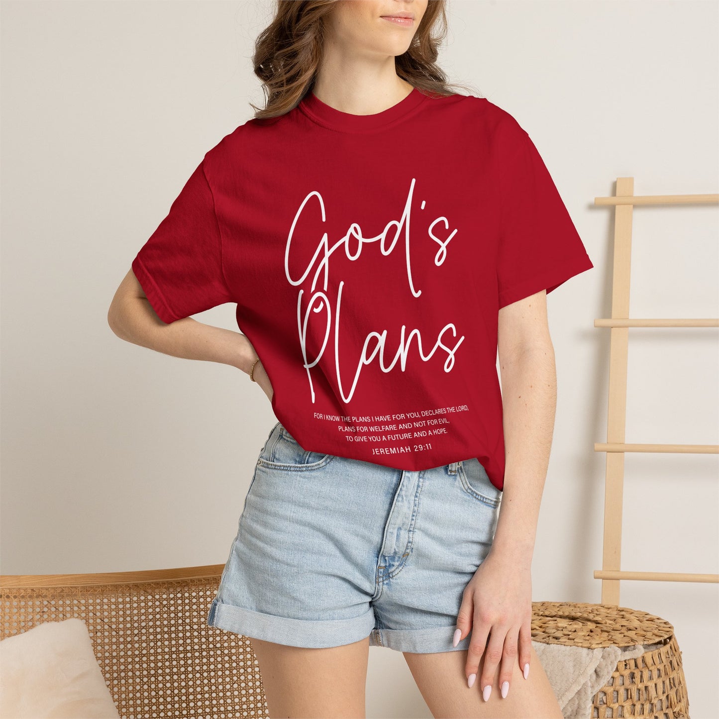 God's Plans Jeremiah 29:11 100% Cotton‑Shirt — Inspirational Faith Graphic T-shirt