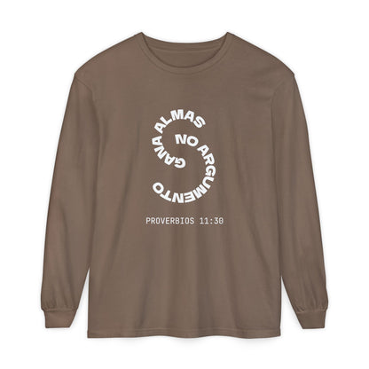 Proverbs 11:30 "Gana Almas" 100% Cotton Long Sleeve Tee