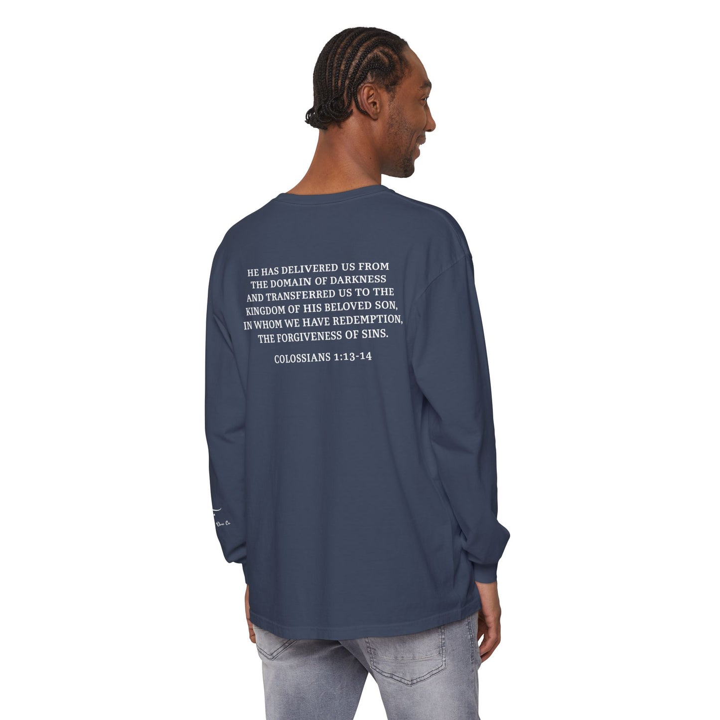 Rescued Colossians 1:13 Long Sleeve T-Shirt — 100% Cotton