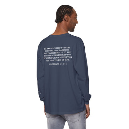 Rescued Colossians 1:13 Long Sleeve T-Shirt — 100% Cotton