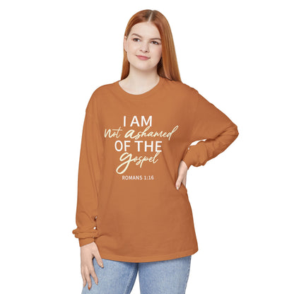 Romans 1:16 Beige 100% Cotton Lon Sleeve Comfort Color