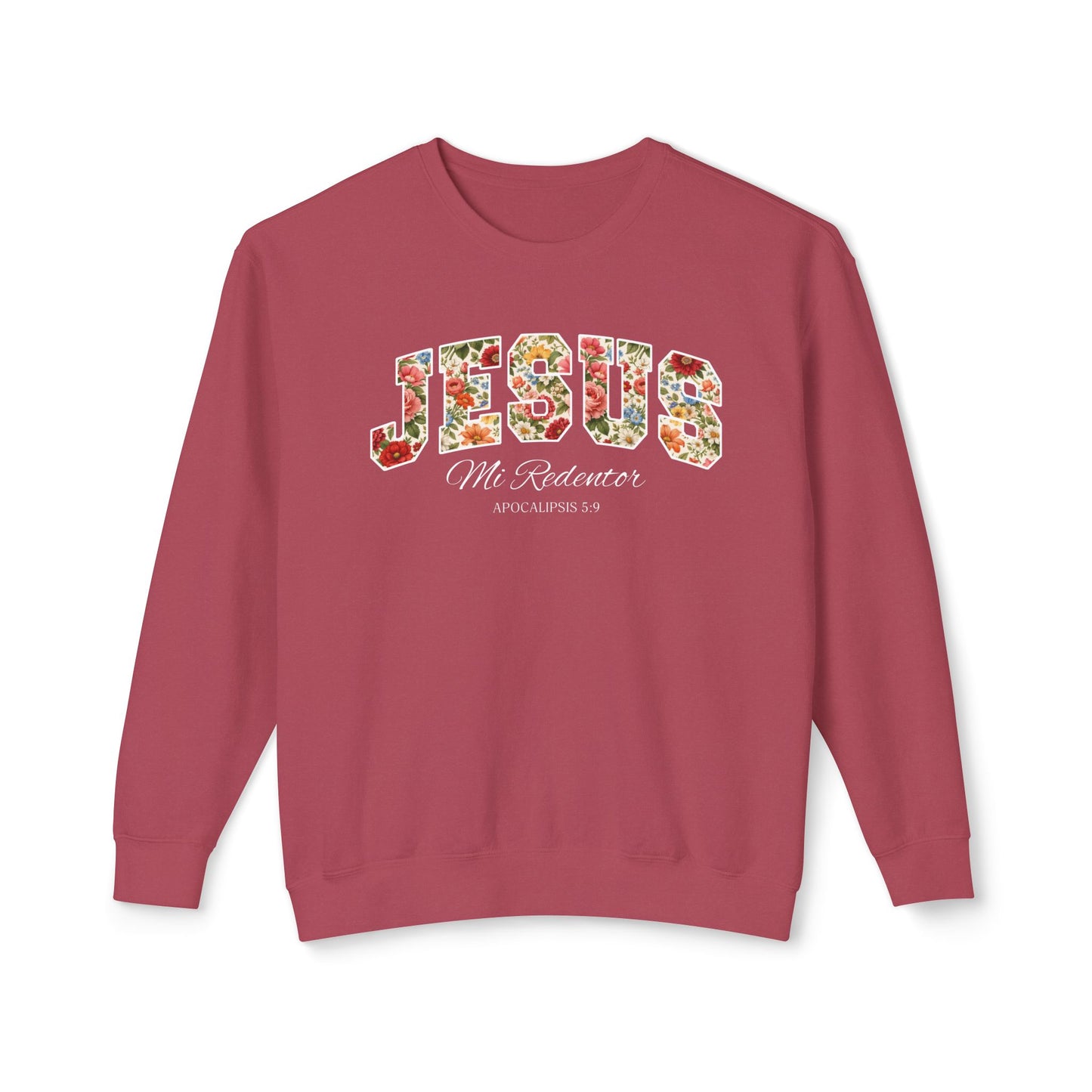 Jesus Mi Redentor Sweat-Shirt — Spanish Christian Faith Tee 100% Cotton