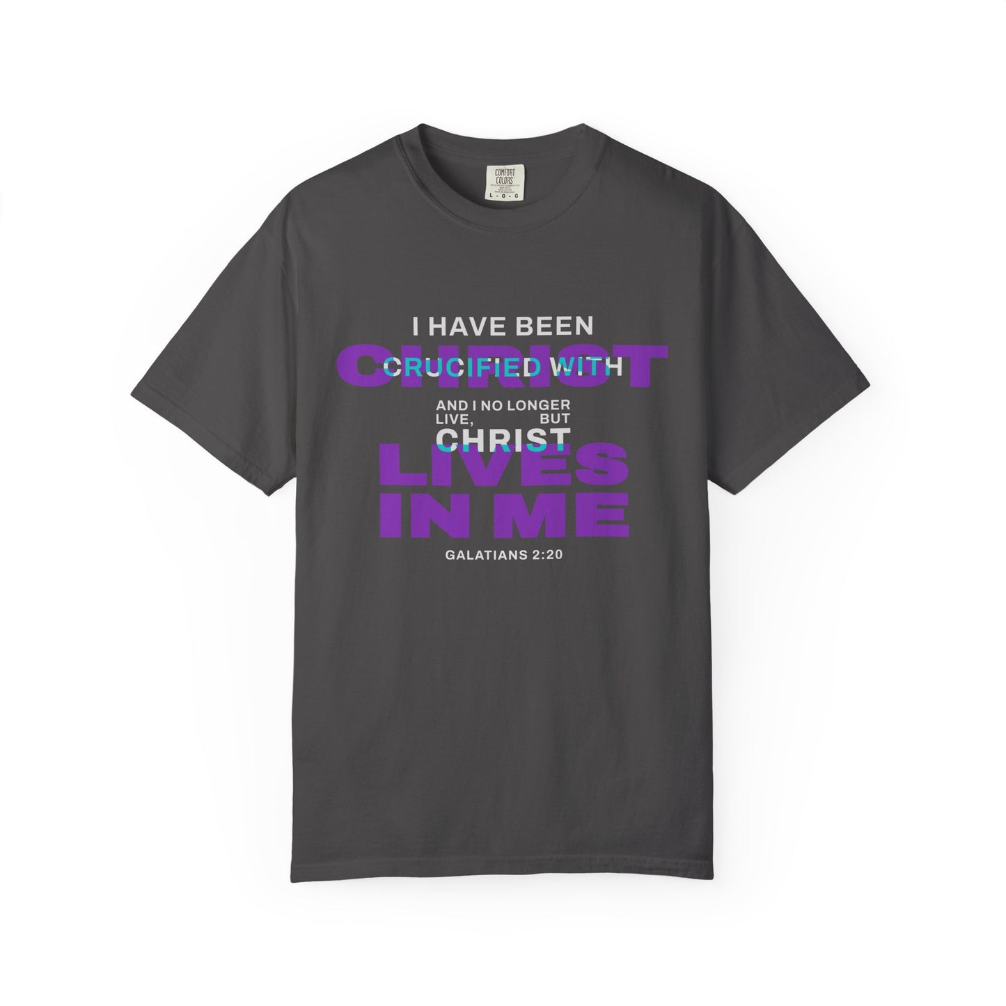 I have been Crucified with Christ "Galatians 2:20" Purple 100% Cotton T-Shirt