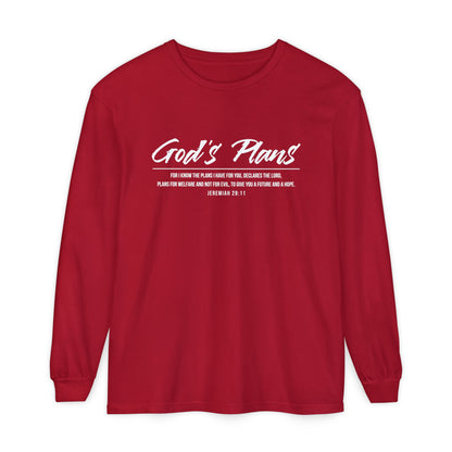 Jeremiah 29:11 'God's Plans' Long Sleeve T-Shirt — Inspirational Christian Faith Tee