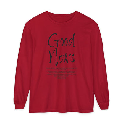 Good News Colossians 1:6 Long Sleeve T-Shirt — Faith Scripture Tee