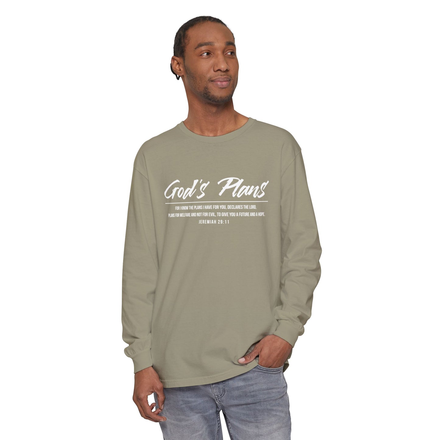 Jeremiah 29:11 'God's Plans' Long Sleeve T-Shirt — Inspirational Christian Faith Tee
