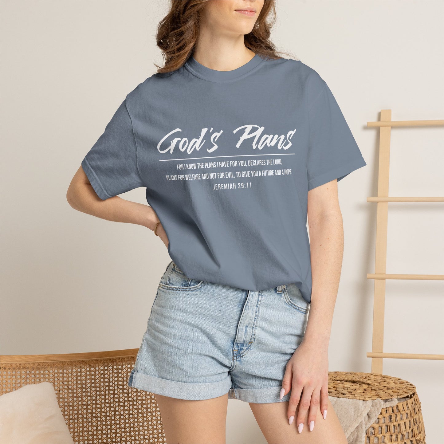 Jeremiah 29:11 'God's Plans 100% Cotton T-Shirt — Inspirational Faith Tee