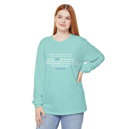 I Am The Light Of the World "John 8:12" 100% Cotton Long Sleeve