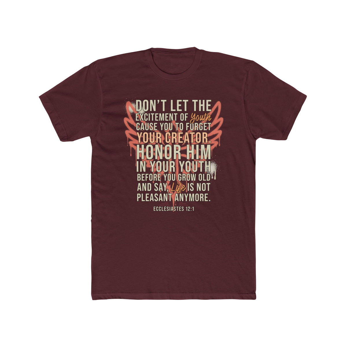 Biblical Verse Tee — "Honor Him in Your Youth" Christian T-Shirt