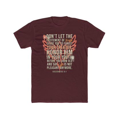 Biblical Verse Tee — "Honor Him in Your Youth" Christian T-Shirt
