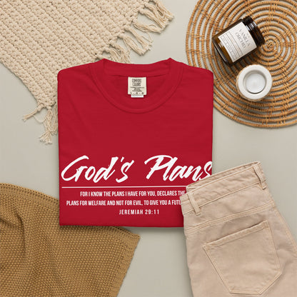 Jeremiah 29:11 'God's Plans 100% Cotton T-Shirt — Inspirational Faith Tee