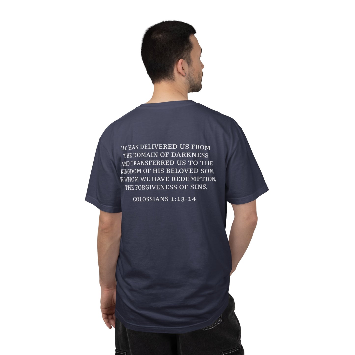 Rescued Colossians 1:13-14 Cotton T-Shirt