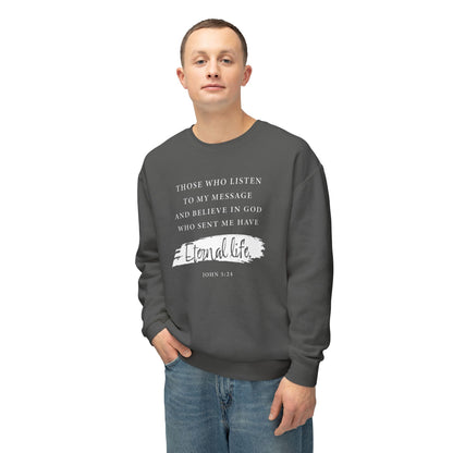 Eternal Life John 5:24 Cotton T-shirt — Faith-Based Christian Sweatshirt
