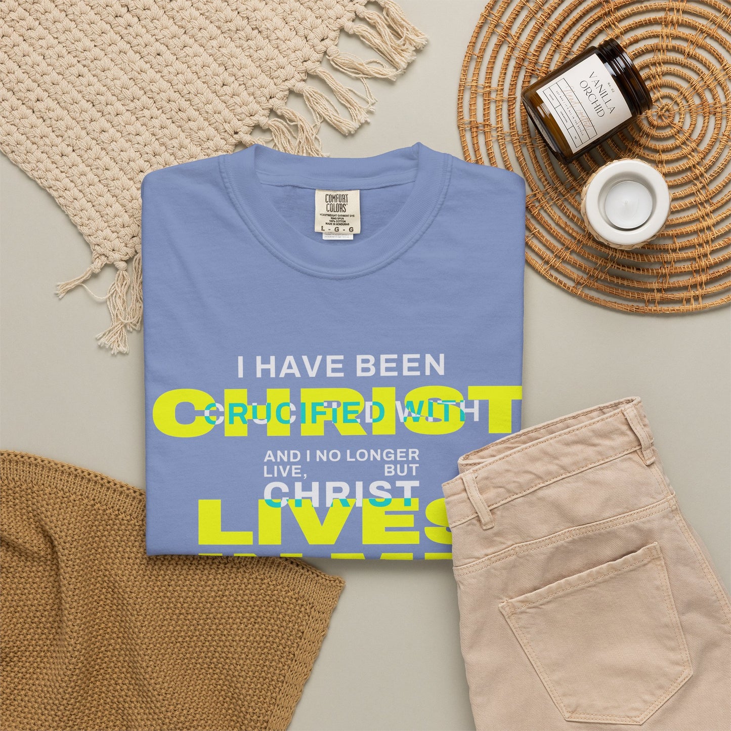 I have been Crucified with Christ "Galatians 2:20" YELLOW 100% Cotton T-Shirt