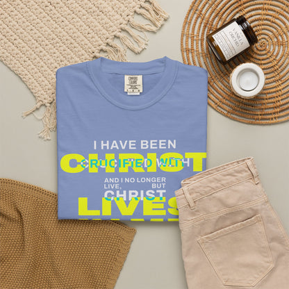 I have been Crucified with Christ "Galatians 2:20" YELLOW 100% Cotton T-Shirt
