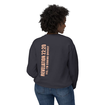 Revelation 22:20 Cotton Crewneck Sweatshirt — Bible Verse Christian Pullover