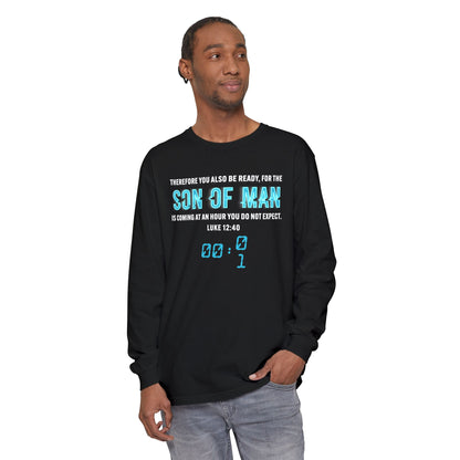 Son of Man is coming Cotton T‑Shirt — Christian Faith Graphic Long Sleeve Tee