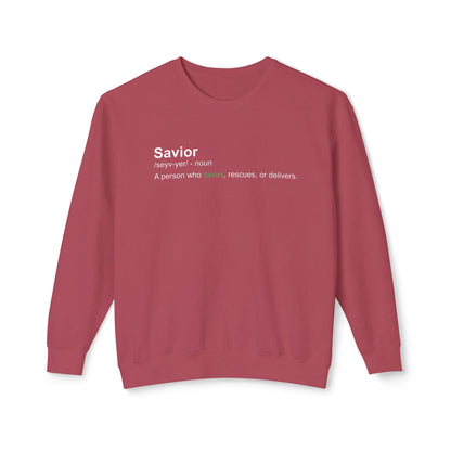 Savior Definition Sweatshirt — 100% Cotton Comfort Crewneck