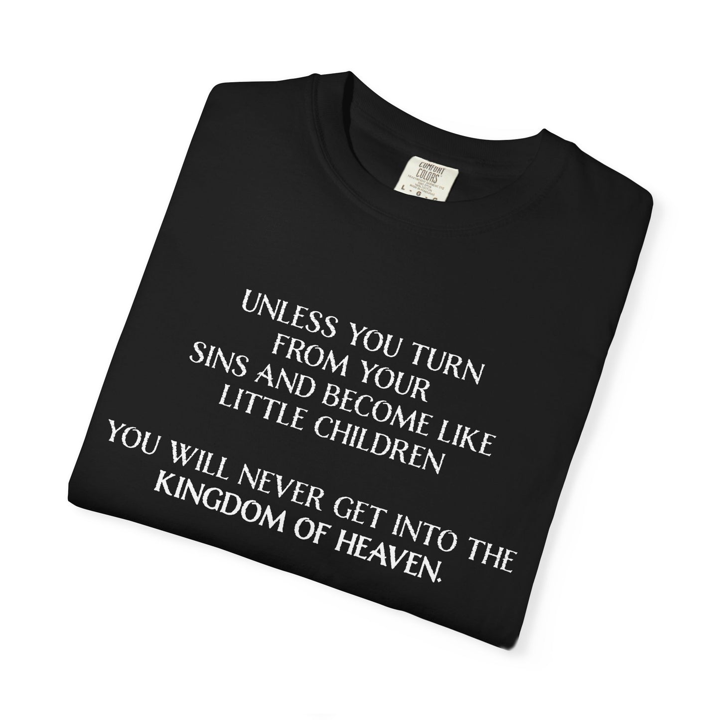 Matthew 18:3 100% Cotton T-shirt — Christian Scripture Tee