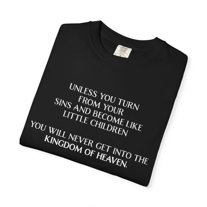 Matthew 18:3 100% Cotton T-shirt — Christian Scripture Tee