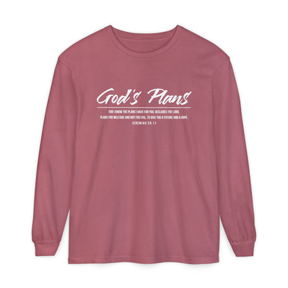 Jeremiah 29:11 'God's Plans' Long Sleeve T-Shirt — Inspirational Christian Faith Tee