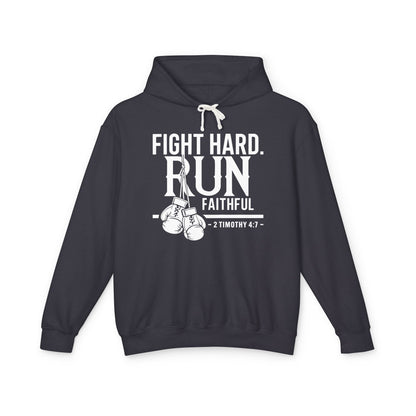 Fight Hard 2 Timothy 4:7 Long Sleeve T‑Shirt — Inspirational Christian Scripture  Faith-Based Christian Hoodie