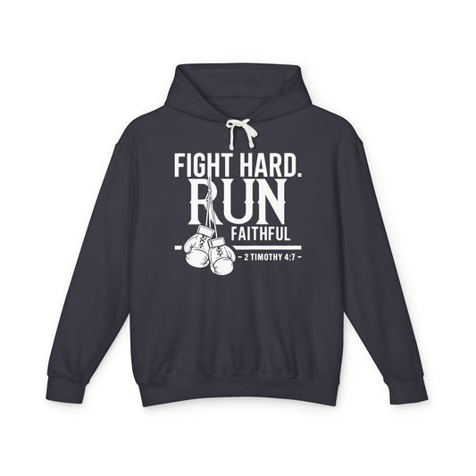 Fight Hard 2 Timothy 4:7 Long Sleeve T‑Shirt — Inspirational Christian Scripture  Faith-Based Christian Hoodie